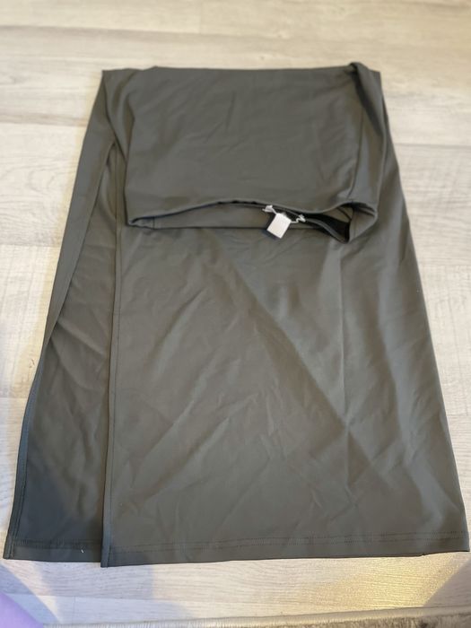 Fusta lunga din satin cu slit