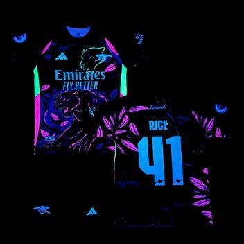 Детски флуоресцентен футболен екип на АРСЕНАЛ#ДЕКЛАН РАЙС#