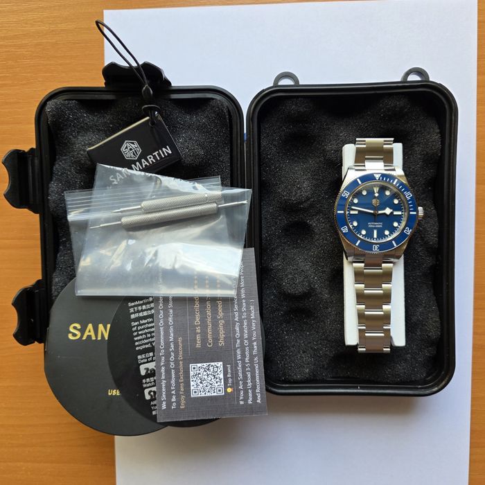 Ceas automatic San Martin SN008 NH35 safir ceramic zale surub 200 m