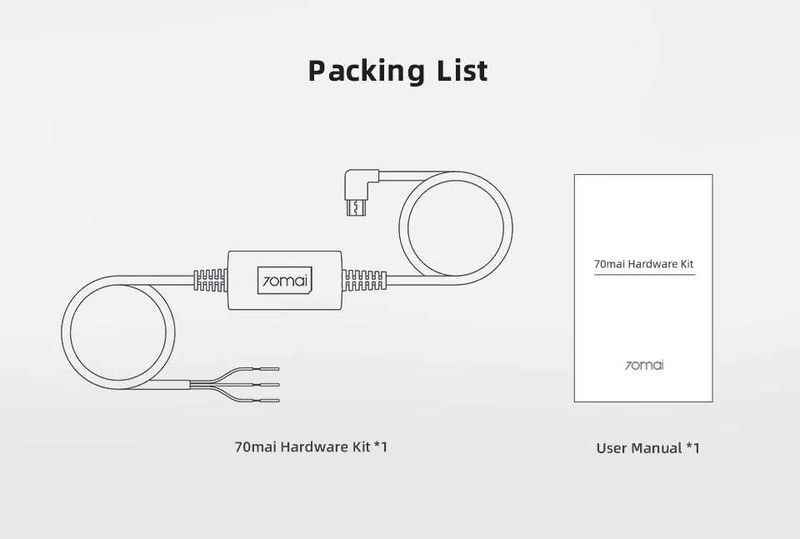 70mai Монтажен комплект Hardwire Kit - Micro USB Midrive-UP02