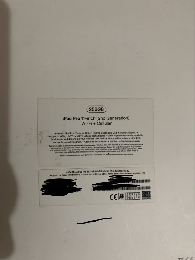 iPad Pro 11-inch (2nd Generation) Wi-Fi + Cellular