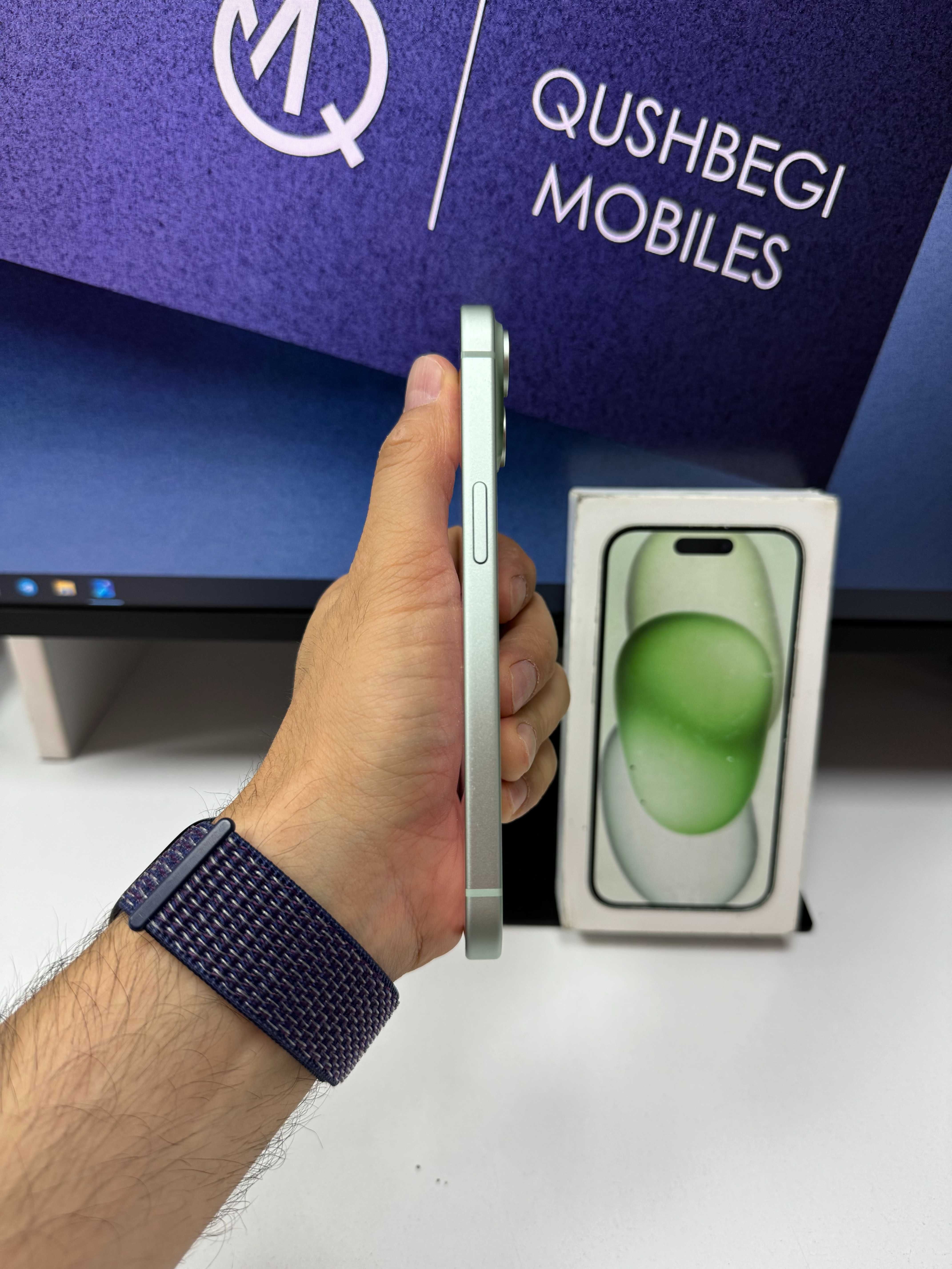 iCloudga tushgan! yangi iPhone 15 99% yomkost 256GB Green