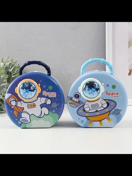 Металлическая копилка с замком «Космос»