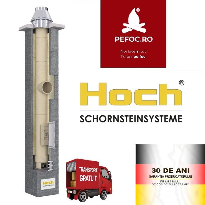 Cos de fum profesional ceramic HOCH Garantie 30 ani 7 metri