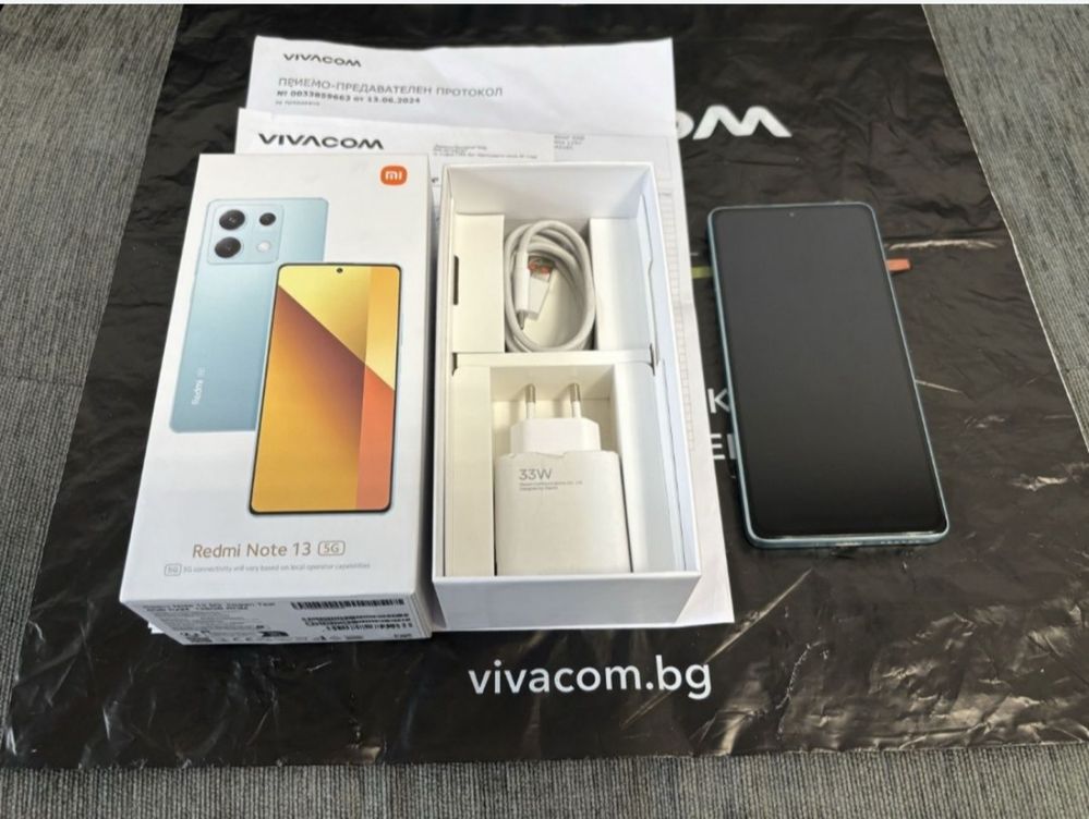 128GB Xiaomi Redmi Note 13 5G Гаранция Vivacom 2026г. Teal