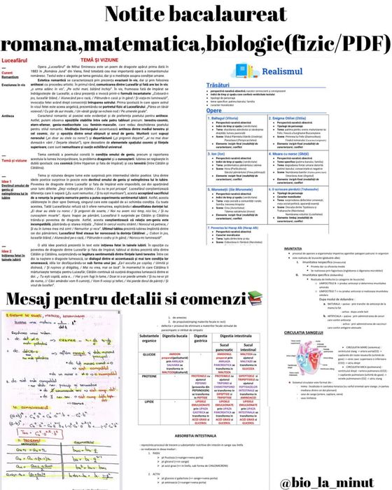 Notite admitere si bacalaureat