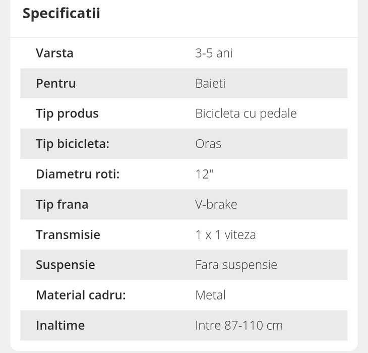 Bicicleta de copii 12' - Patrula Catelusilor