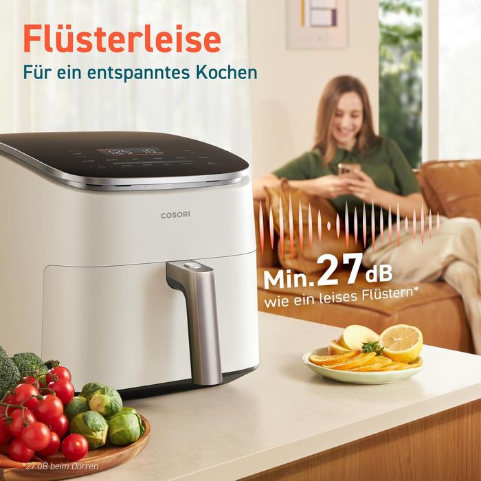 Air Fryer Cosori Turboblaze 9-in-1 Air Fryer 6L, silențios cu 5 setări