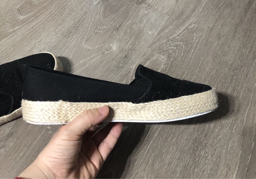 Espadrile negre marime 38 espadrile negre 38 espadrile sclipici 38