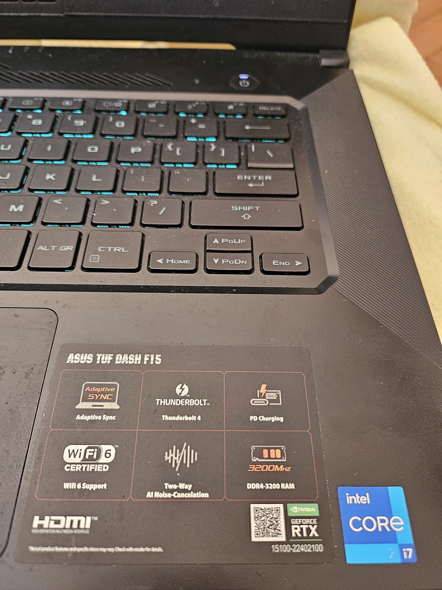Laptop gaming Asus Tuf Dash F15