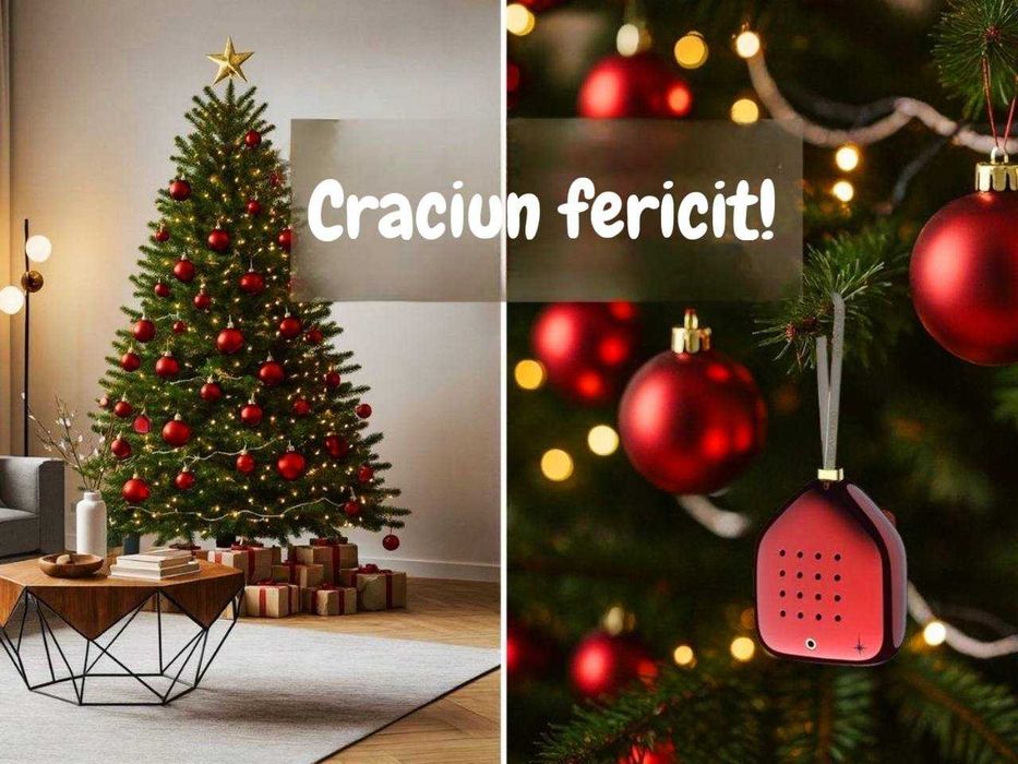 AudioBox Sunete de Crăciun, decoratiune brad – Jingle Bells Red Stars