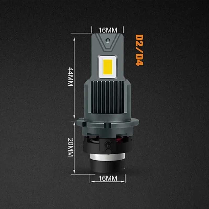Set 2 Becuri LED D2S Far Auto Plug & Play CANBUS 55W 10000LM 6500K Alb