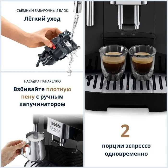 Кофемашина De'Longhi ECAM290.22. B Magnifica EVO подробно в описании