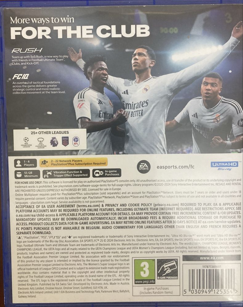 FC 25 диск на PS5