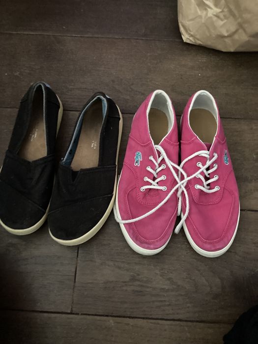 Маратонки и мокасини Toms, Lacoste размер 36