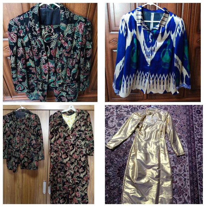 Гулли бахмалдан халат ва лозим комплект.