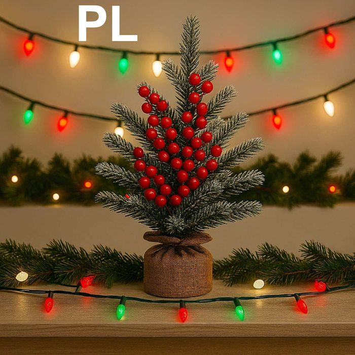 Декоративна мини елха 40 см – Празнична и стилна