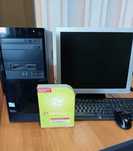 HP компьютер для игр и работы. С монитором, мышкой, клавой и колонки