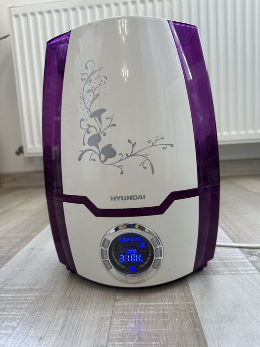 Umidificator, Hyundai, 25 m2, 32 W, rezervor de 5,2 l, alb/violet