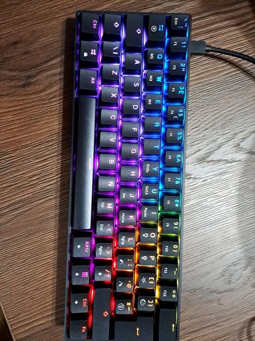 Tastatură mecanică gaming Mizar MZ60 Luna – RGB, 62 taste, neagra