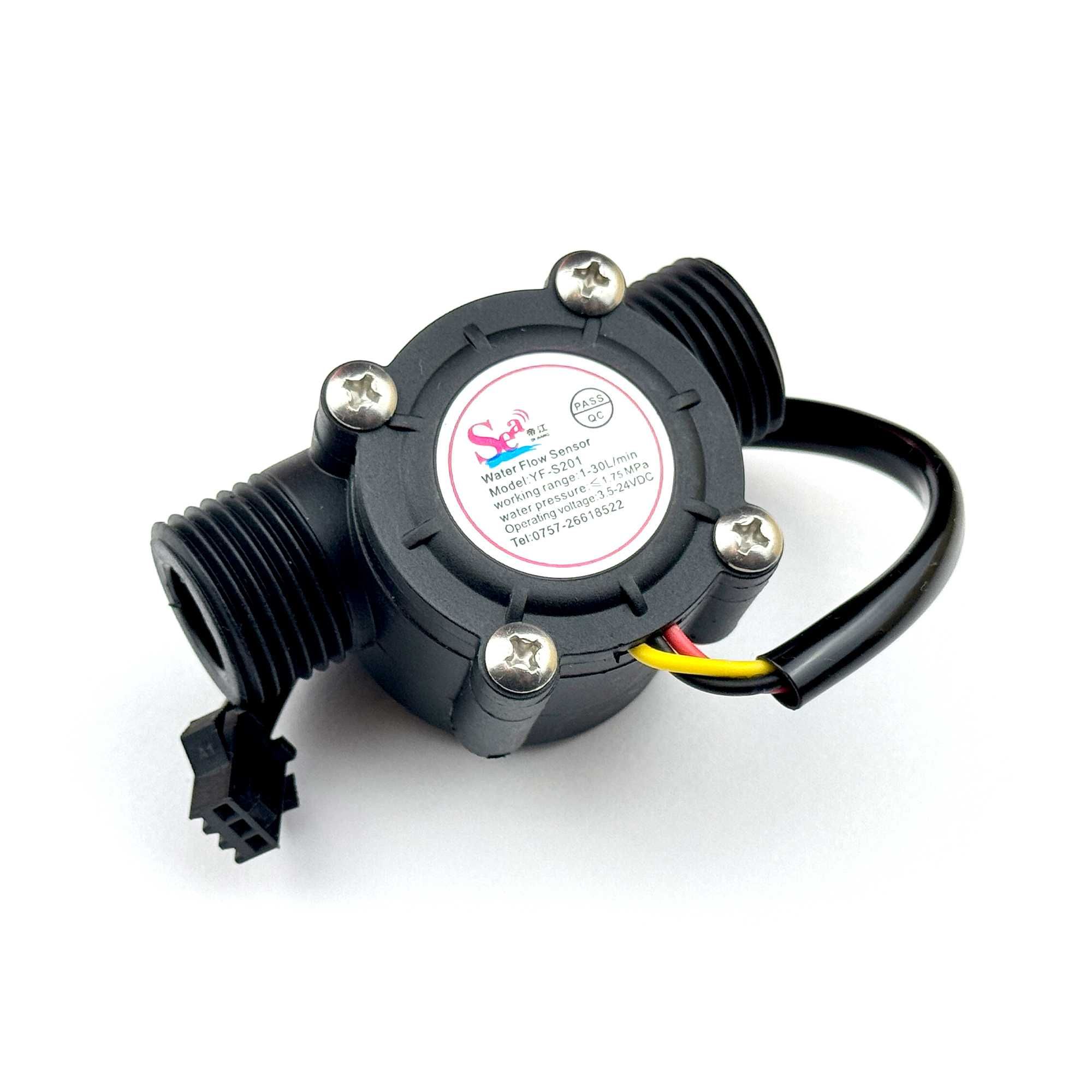 Датчик расхода воды YF-S201 (1–30 л/мин) для Arduino и IoT