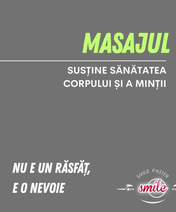 Masaj la domiciliul tău! Massage at your home!