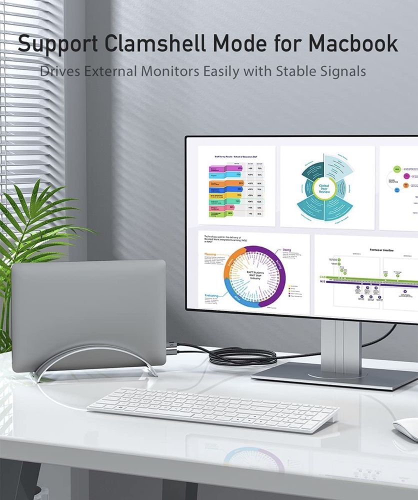 UNI кабель — Display Port to USB-C/TypeC. DP на Thunderbolt 3