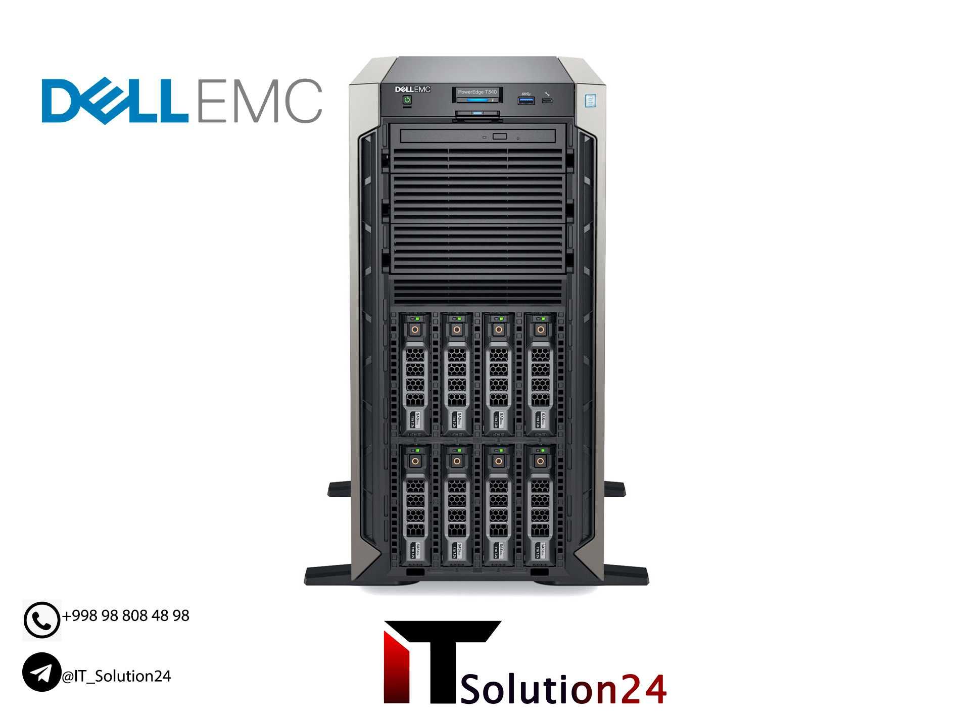 Сервер Dell PowerEdge T340 Tower E-2236 (Перечислением)