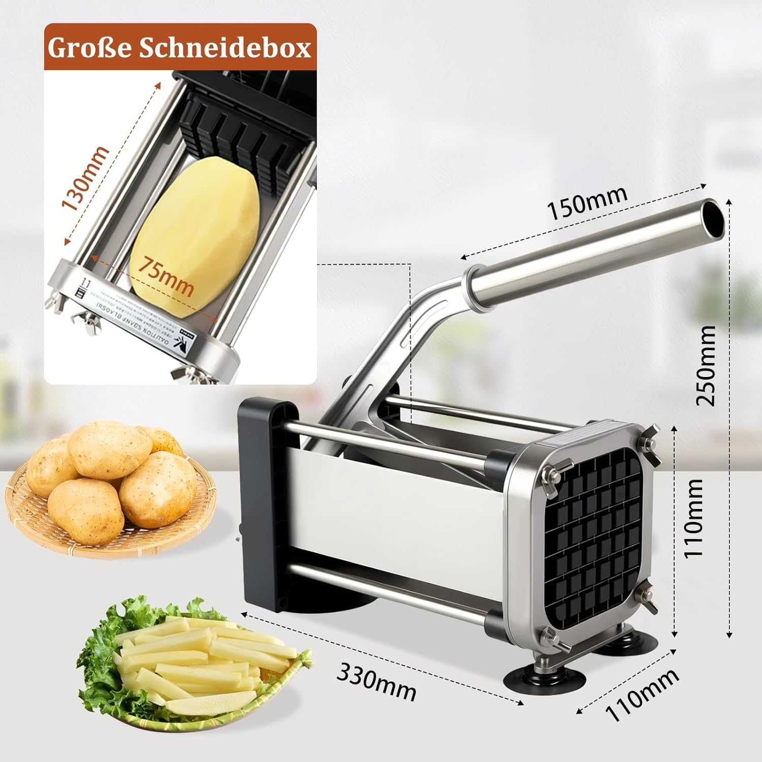 Резачка за картофи Anatole Potato Cutter Professional with 9 mm 13 mm