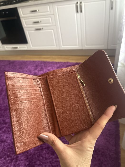 Portofel , Laura Maxim , piele naturala ! Rust