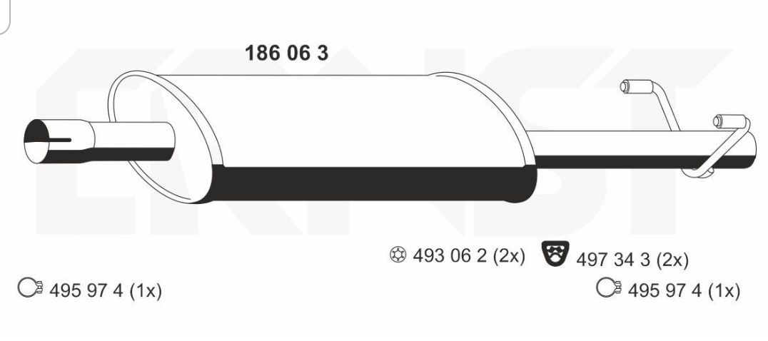Toba eșapament Volkswagen LT 1996 - 2006 Tobă intermediară PRODUS NOU