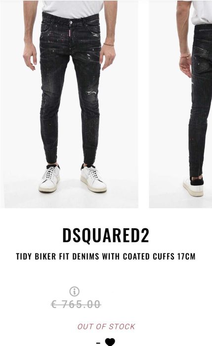 Dsquared2 blugi Tidy Biker Jean 48 italy, sau M, retail 725 euro