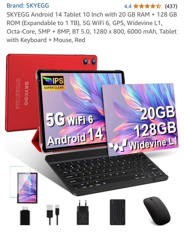 Tableta 10.1 inch 20 gb ram 128 gb octa core noua sigilata