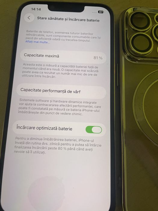 Vand iph 13-PRO Gold impecabil