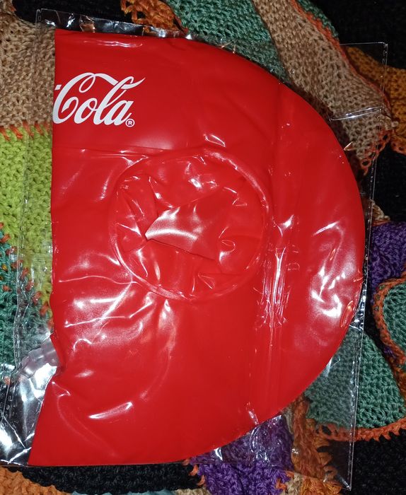 suport gonflabil Coca-Cola pentru 2 pahare rosu nou nefolosit sigilat