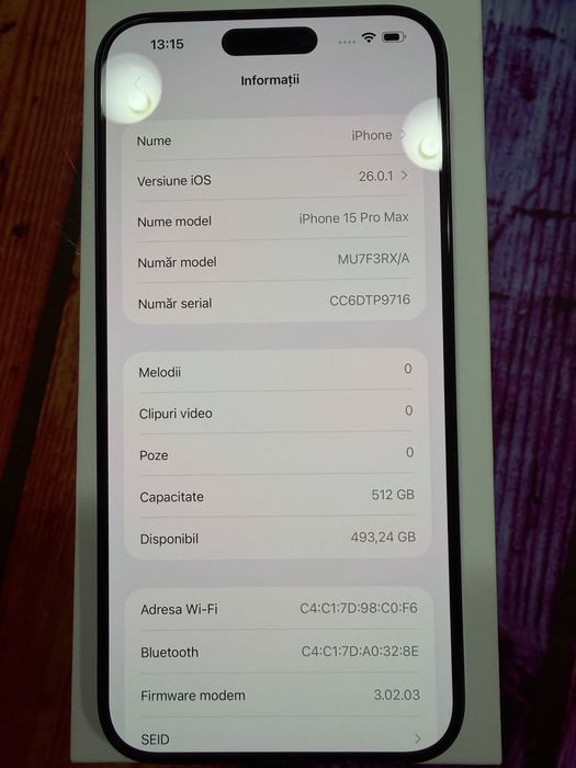 iPhone 15 Pro Max Blue Titanium