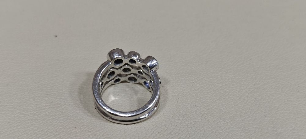 Inel aur 18k 13.28gr diamante și safire naturale (R)