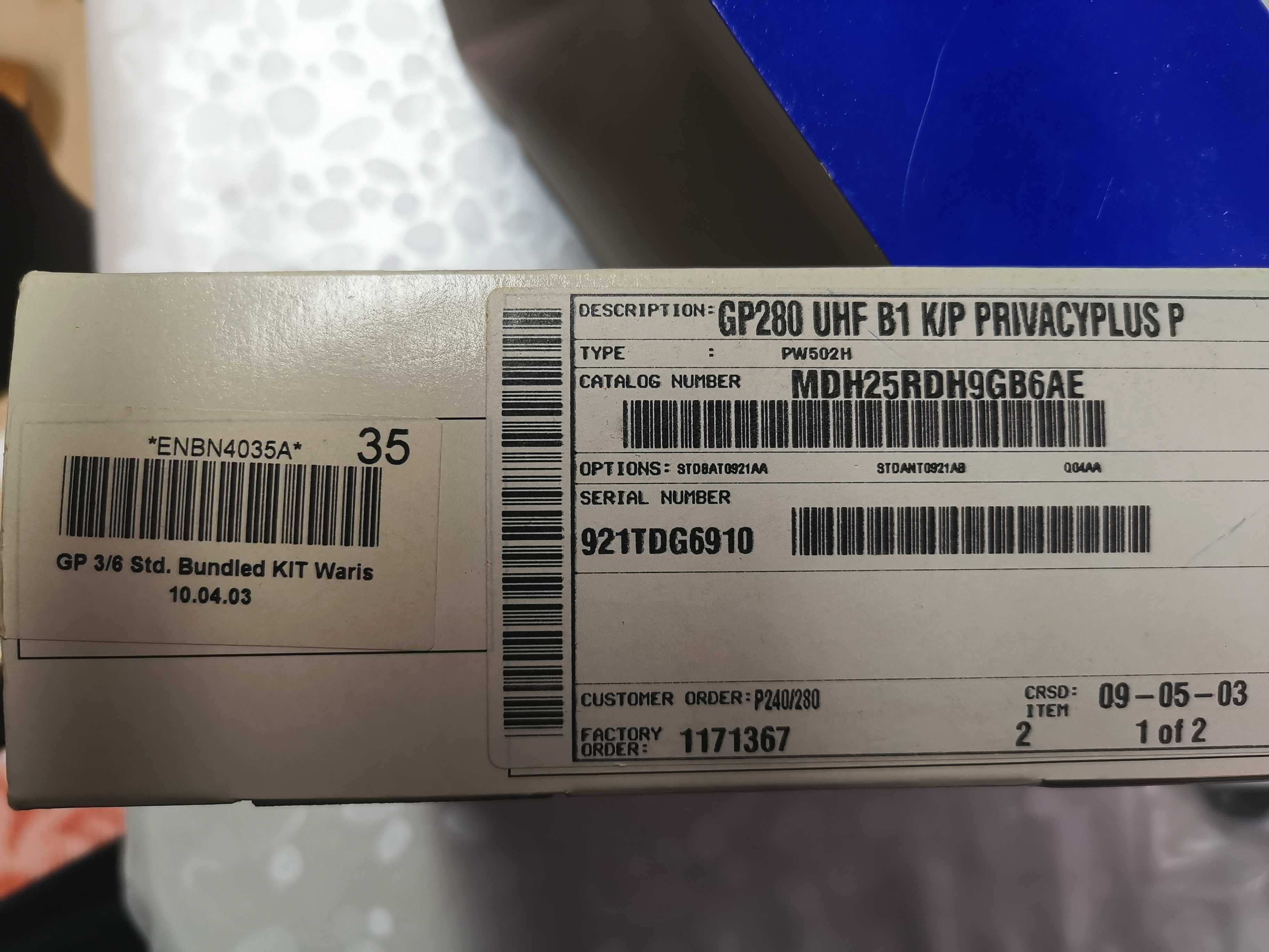 vand Statie portabila MOTOROLA GP280 in cutie originala - NOUA