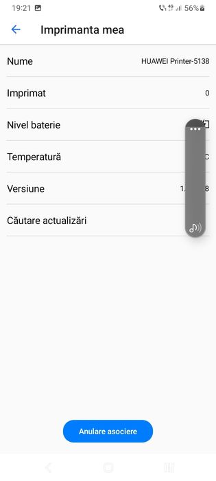 Imprimantă portabilă Huawei CV80 fără baterie. Citiți anunțul.