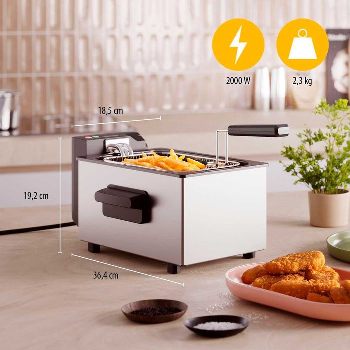 Фритюрник Tristar, 3л, 2000W, Cool Zone, неръждаема стомана, FR-9325