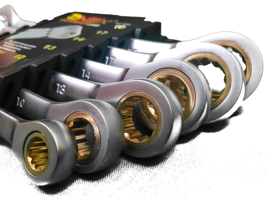 Set 6 chei combinate cu clichet 8 - 19 mm (OX-2064)