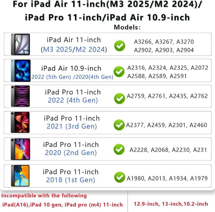 Magic Калъф Клавиатура за iPad Pro 11 Air 10.9