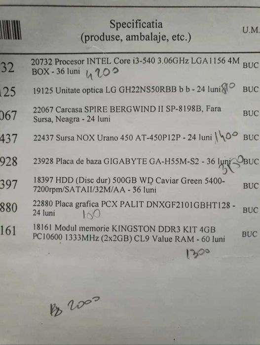 Calculator desktop unitate PC