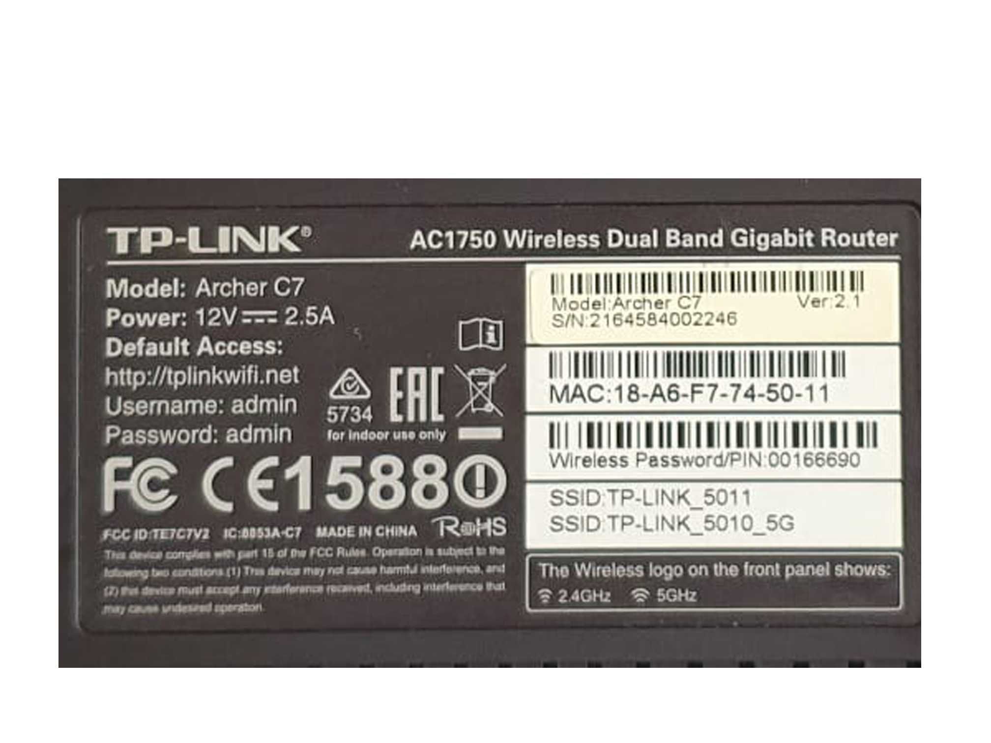 Router wireless AC1750 TP-Link Archer C7, Gigabit, Dual Band, USB- 5G
