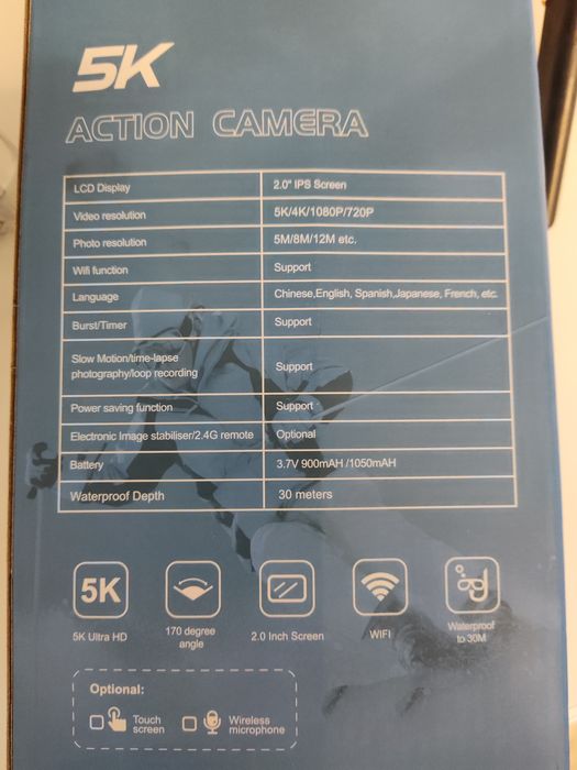 Camera 5k Ultra Hd SmartSony Moto Bicicletă Trotineta