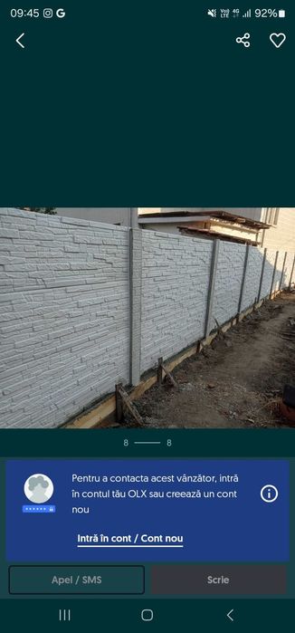 Gard din plăci de beton