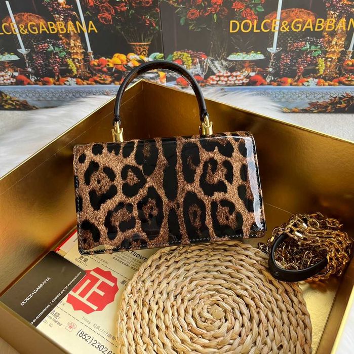 Geanta Dolce Gabbana Girls Mini 18 leopard cm, Premium