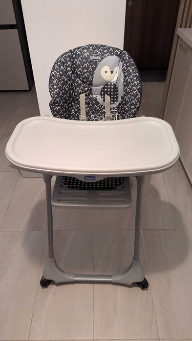 Scaun de masa Chicco Polly Easy, pliabil, reglabil înălțime și spătar