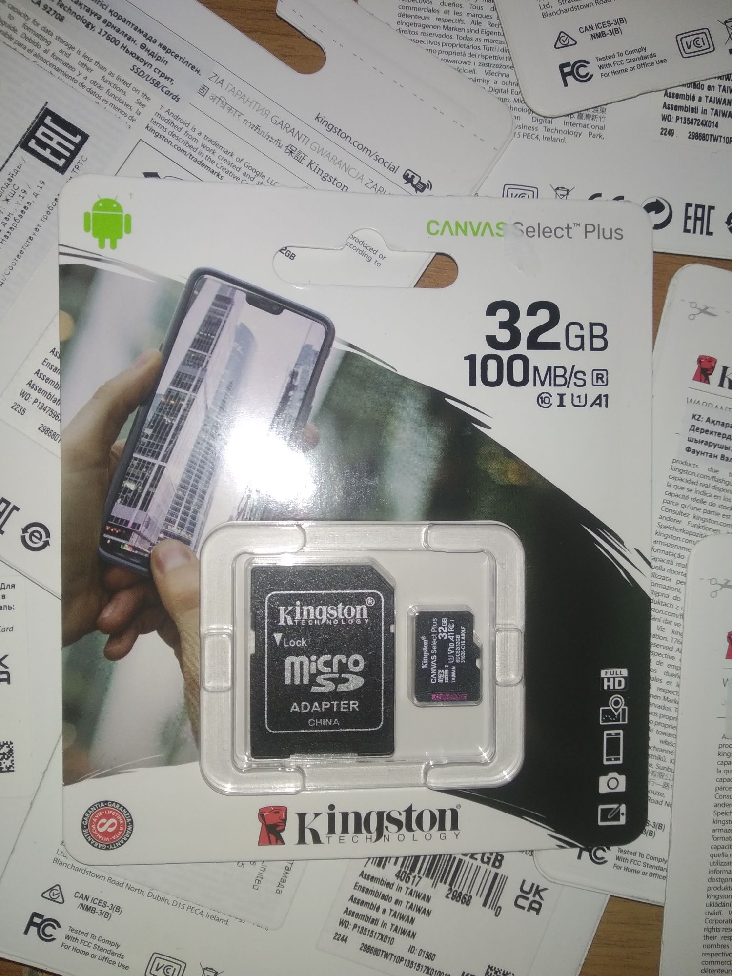 Флешка новая карта памяти Micro SD Kingston 32 Гб и 64 Гб