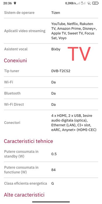 TV+Barra Sunet Samsung.